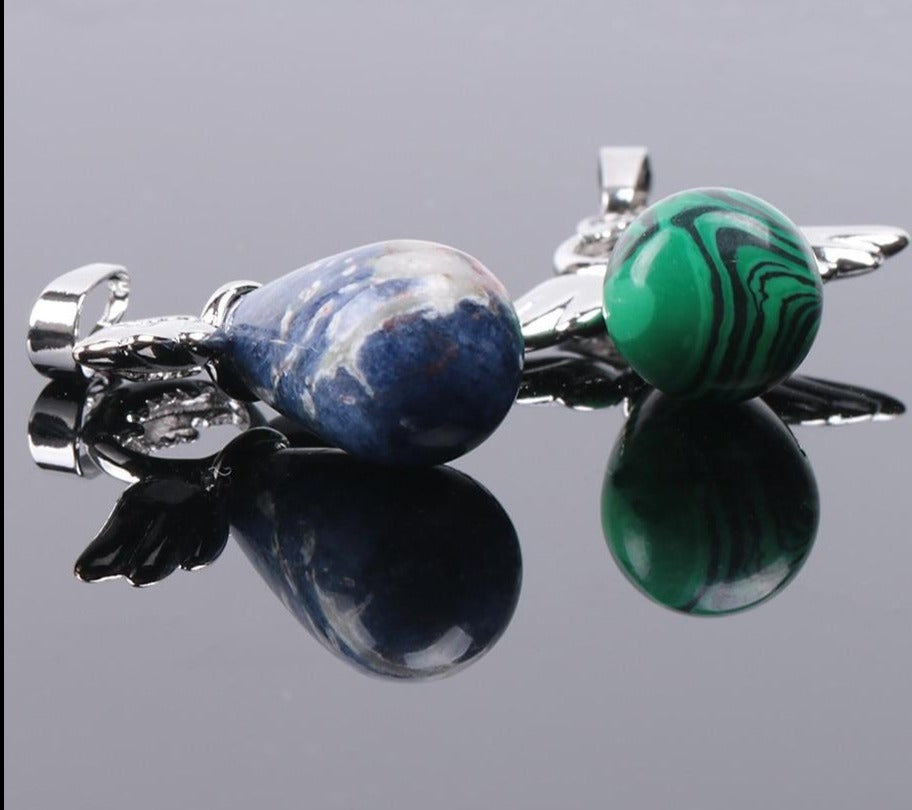 Natural Stones Angels Pendant for Necklace