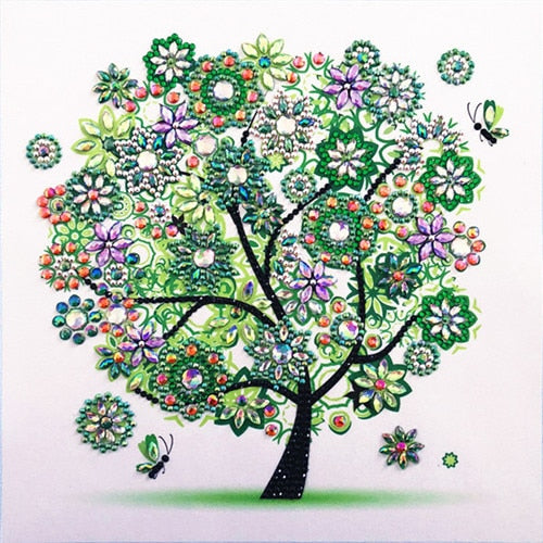 Tree Special Shape Diamond Painting Rhinestone Crystal Diamond Home Decoration
