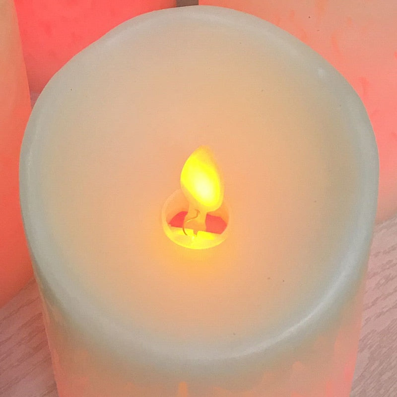 Flameless Dancing Led  Wax Candle Lamp