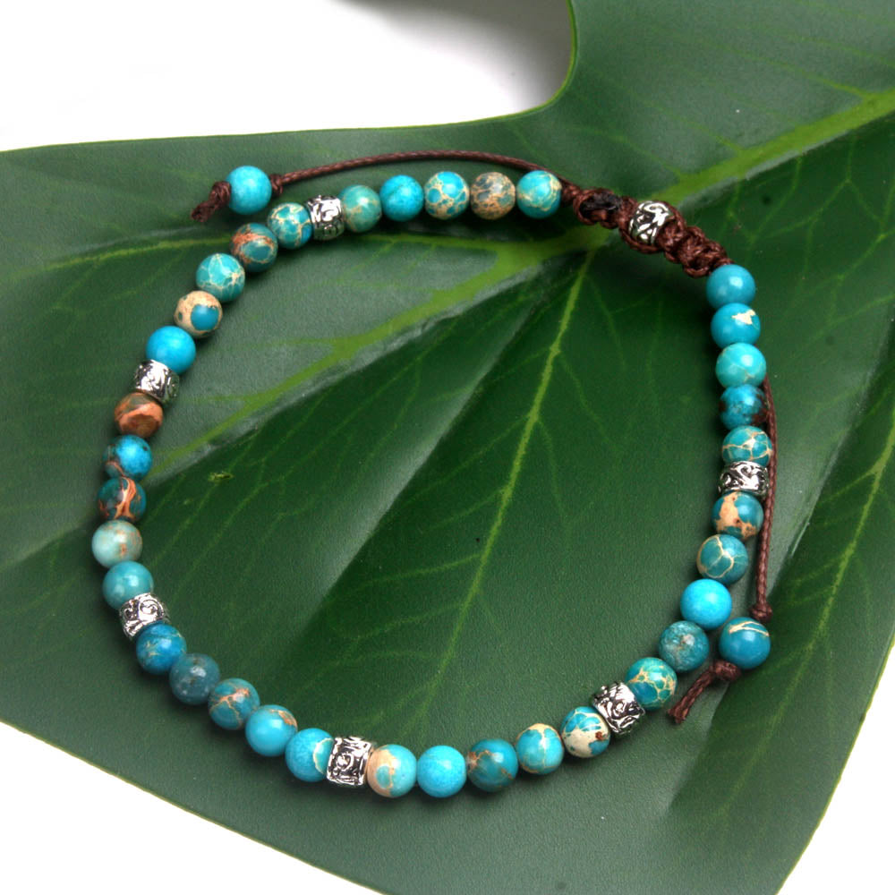 Beads Skinny Bracelets Stone Japser Yoga Fancy Friendship Bracelets