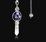 Dowsing Pendulum Quartz Natural Stone Crystal Pink Reiki Healing Pendula Pendant