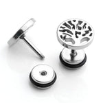 Stainless Steel Tree of Life Stud Earring