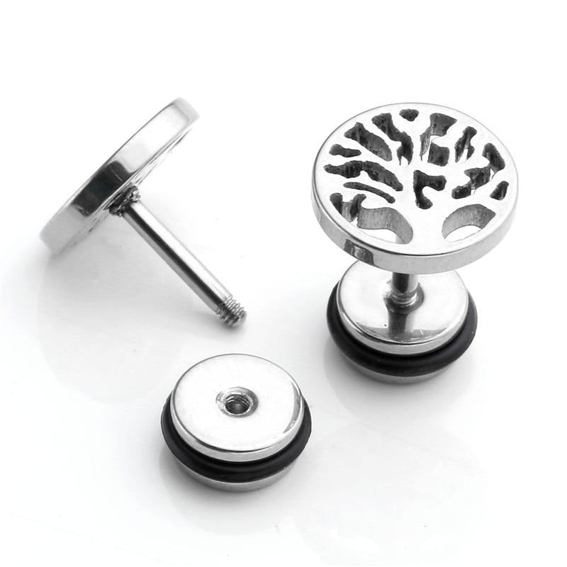 Stainless Steel Tree of Life Stud Earring