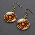 Sacred Geometry Dangle Hook Earrings