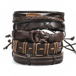Leaf Feather Multilayer Leather Bracelet