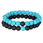 Couples Distance Bracelet Natural Stone Yoga Beaded Bracelet for Men Women