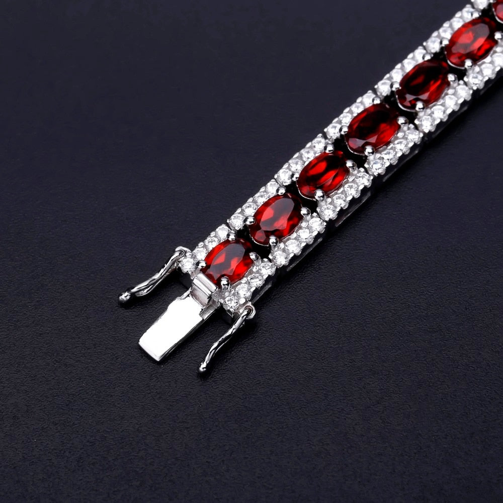 Gemstone 925 Sterling Silver Vintage Bracelet