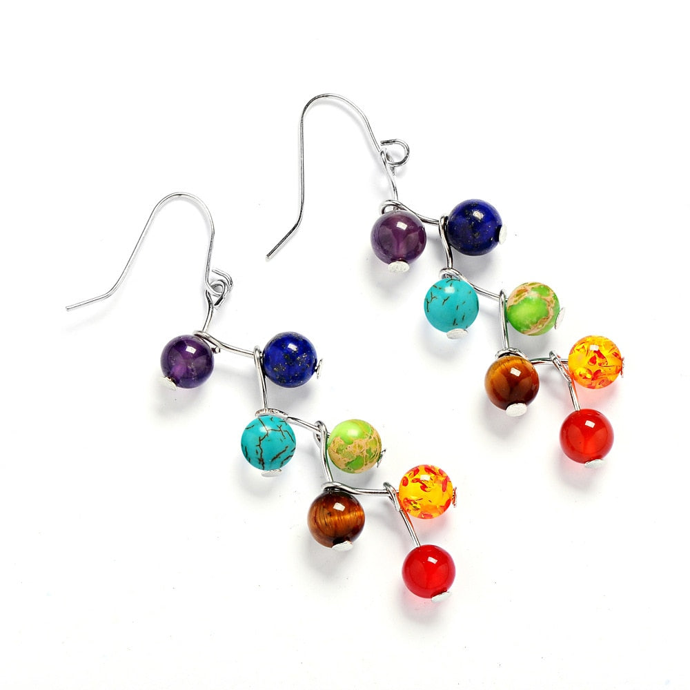 Healing Beads Hanging Earrings