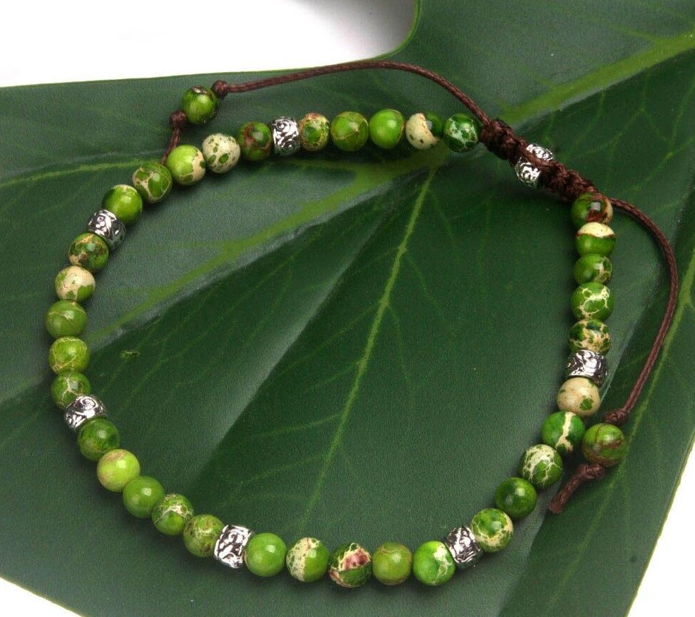Beads Skinny Bracelets Stone Japser Yoga Fancy Friendship Bracelets
