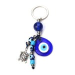 Turkey evil eye elephant hamsa hand  tree life glass beads keychain