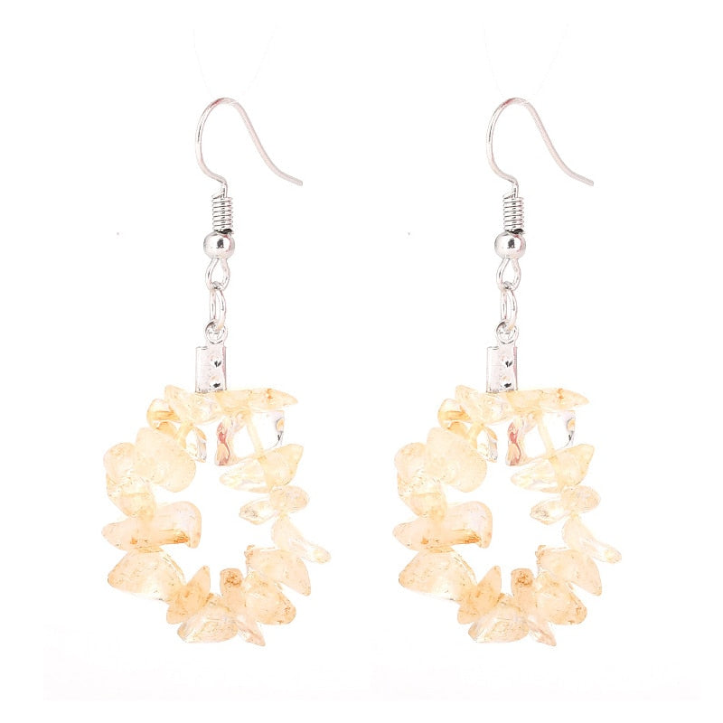 Beads Crystal Stone Pendants Earrings