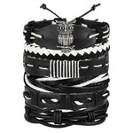 Leaf Feather Multilayer Leather Bracelet