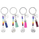 Healing Crystals Stone Chakra Pray Keychain