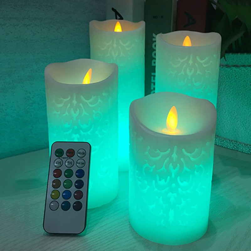Flameless Dancing Led  Wax Candle Lamp