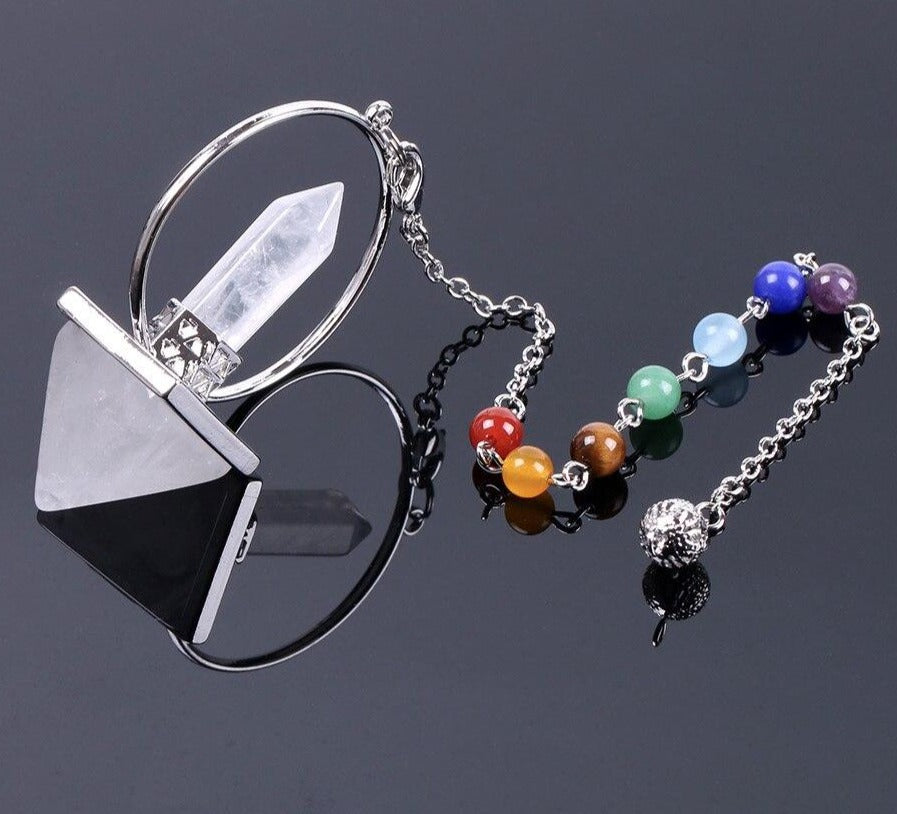 Reiki Healing 7 Chakra Dowsing Natural Stone 