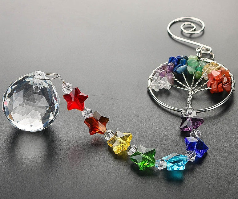Tree of Life Crystal Prism Ball Sun Catcher