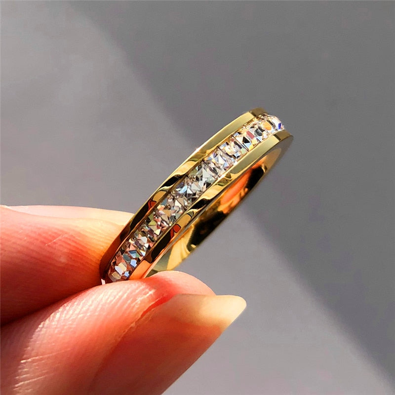 Boho Female Crystal CZ Stone Ring