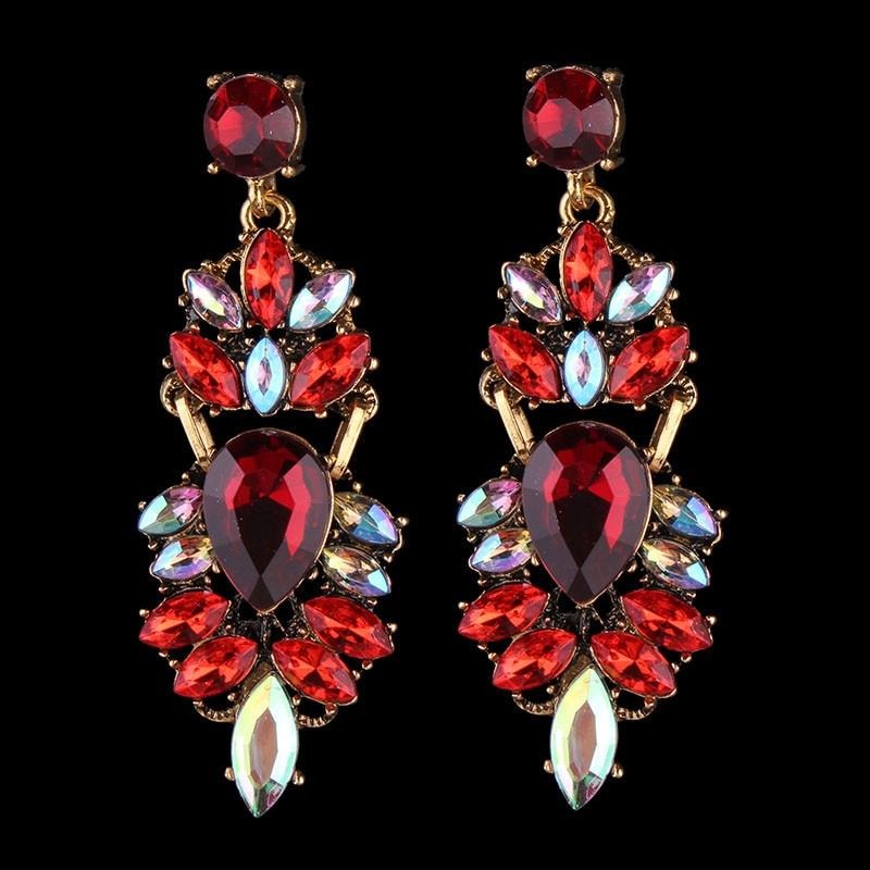 Wedding Bridal Statement Crystal Earrings