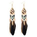 Feather Style Ethnic Boho Big Dangle Earring