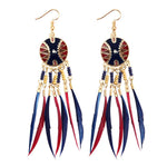 Feather Style Ethnic Boho Big Dangle Earring