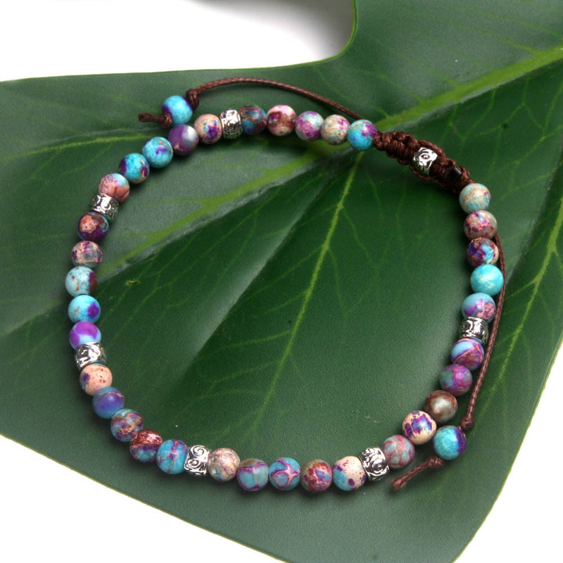 Beads Skinny Bracelets Stone Japser Yoga Fancy Friendship Bracelets
