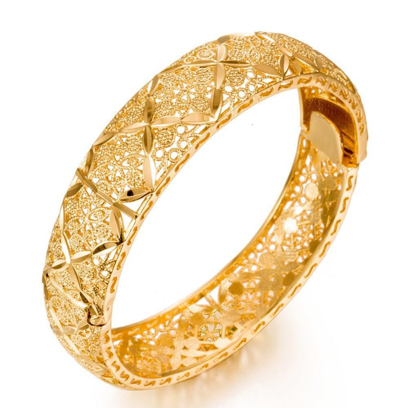 24k Gold Color Ethiopian Jewelry Bangles & Bracelet