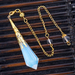 quartz Opalite opal pendulos sacred geometry healing crystals pendant