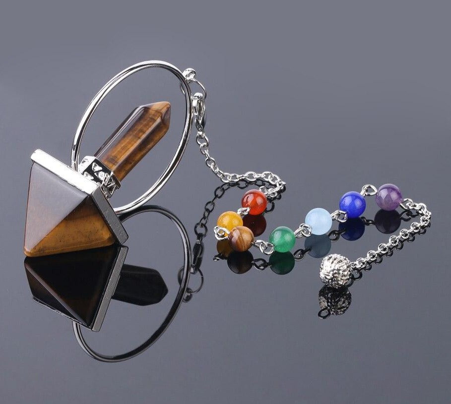 Reiki Healing 7 Chakra Dowsing Natural Stone 