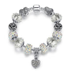 Luxury Brand Women Bracelet Silver Color Crystal Charm Bracelet for Women