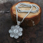 7 chakra charm pendant Lotus Flower Circle Necklace