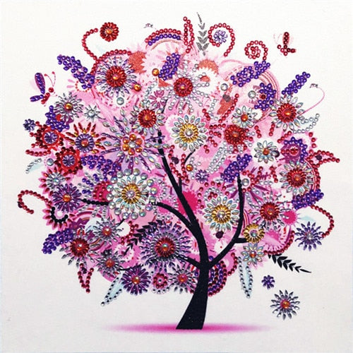Tree Special Shape Diamond Painting Rhinestone Crystal Diamond Home Decoration