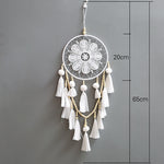 1Pcs Handmade Wind Chimes Dream Catcher Indian Style Woven Wall Hanging Decoration White Dreamcatcher Wedding Party Decor