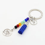 Healing Crystals Stone Chakra Pray Keychain