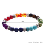 Chakra Mixed Stone Healing Pray Mala Beads Jewelry Balancing Bracelet