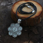7 chakra charm pendant Lotus Flower Circle Necklace