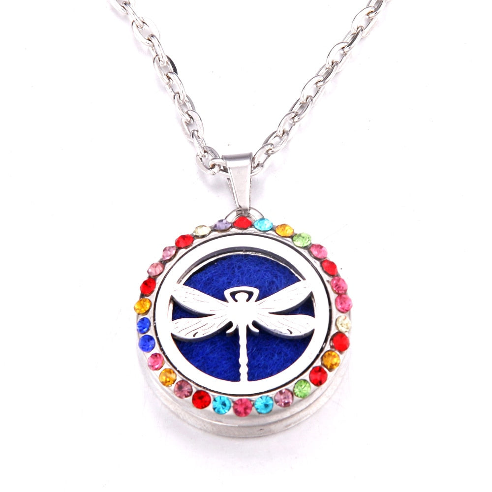 Colored zircon Tree of Life necklace