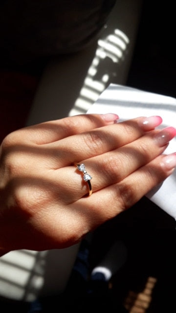 Crystal Rings Gold Color Finger Bow Ring