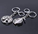 Reiki 7 Chakra Stones Keychain Tree of Life