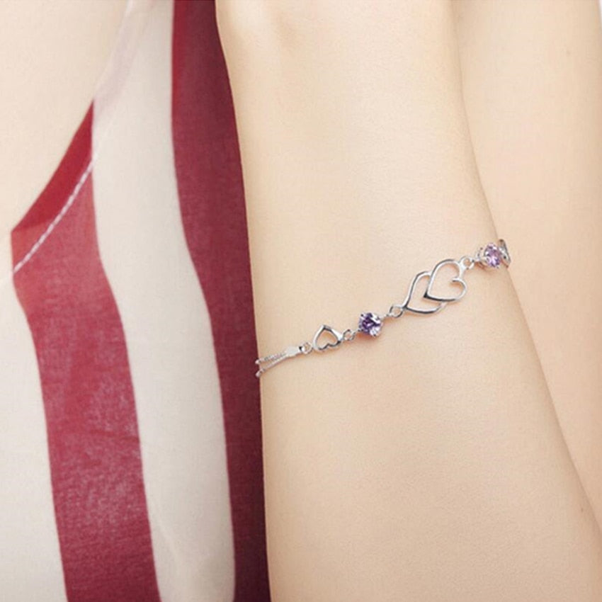 925 sterling silver new heart to heart bracelet