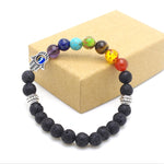 Chakra Mixed Stone Healing Pray Mala Beads Jewelry Balancing Bracelet