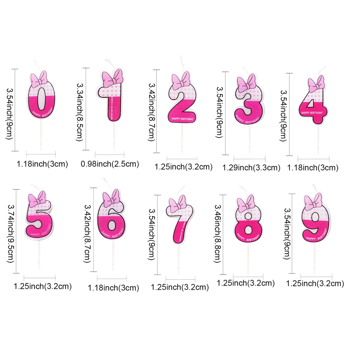 Height Number Candle