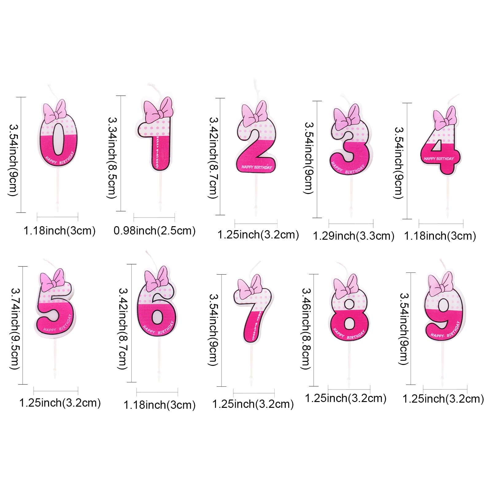 Height Number Candle