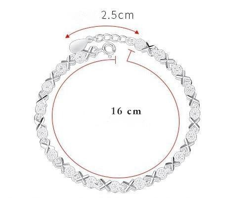 925 Sterling Silver Bracelets For Women Zircon Geometric Bracelet