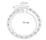 925 Sterling Silver Bracelets For Women Zircon Geometric Bracelet