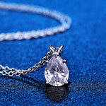 Water Drop Created Gemstone Pendant Necklace