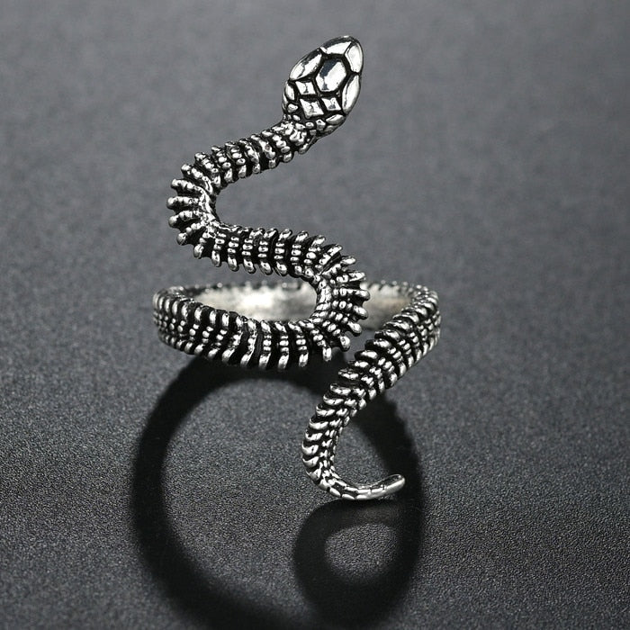 Double Head Snake Adjustable Rings