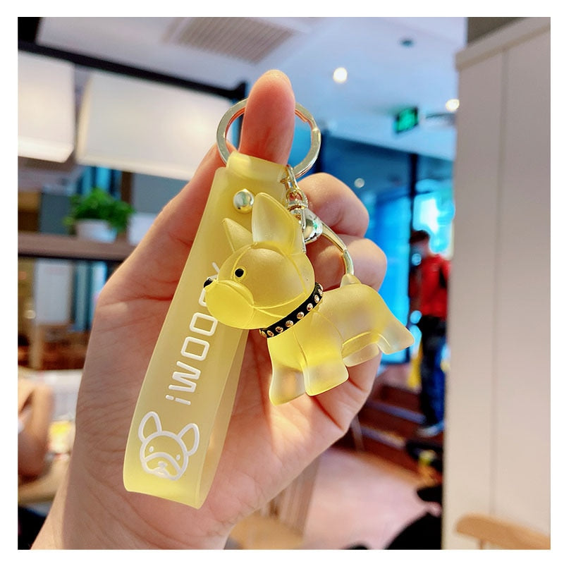 Cartoon Method Fighting Dog Keychains