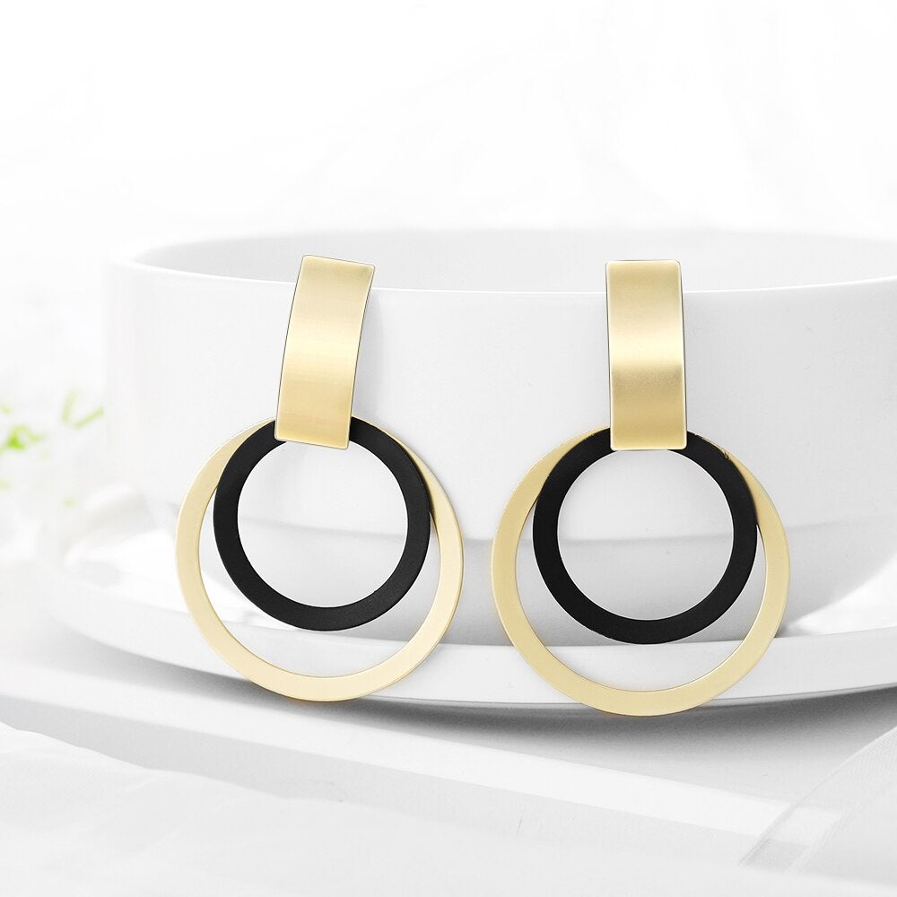 Circle Drop Earrings
