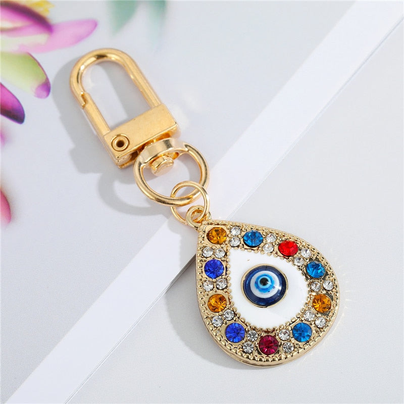 1Pcs Evil Eye Hamsa Hand  Key Ring