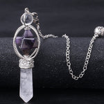 YOGA DOWSING AMULET CHARM HEALING CRYSTAL CHAIN PENDULUM